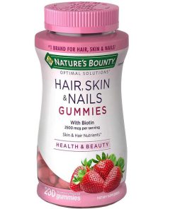 پاستیل تقویت کننده پوست، مو و ناخن نیچرز بونتی 230 عدد