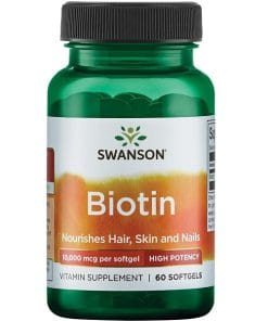 مکمل بیوتین سوانسون 10000 میکروگرم 60 عدد Swanson Biotin