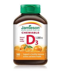 قرص جویدنی ویتامین D3 جمیسون 1000 واحدی 100 عددی