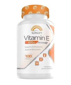 ویتامین ای سان گیفت 100 عدد SUNGIFT Vitamin E 400IU 6 ویتامین ای سان گیفت 100 عدد