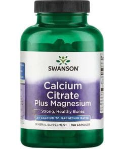 کپسول کلسیم سیترات و منیزیم سوانسون Swanson Calcium Citrate Magnesium
