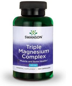 کپسول تریپل منیزیم سوانسون 400 میلیگرم 100 عدد | Swanson Triple Magnesium 4 کپسول تریپل منیزیم سوانسون