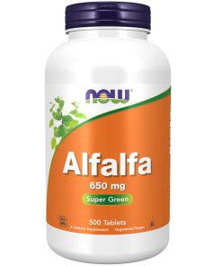 عصاره یونجه آلفا آلفا ناو 650 میلی گرم 500 عدد NOW Alfalfa 650 mg