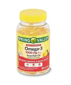 امگا 3 روغن ماهی اسپرینگ والی 60 عددی Spring Valley Omega-3 1000 mg