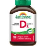 ویتامین د3 2500 جمیسون 180 عددی Jamieson Vitamin D3 2