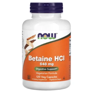 nowfoodsiran betaine hcl 648 mg 120 veg capsules 1